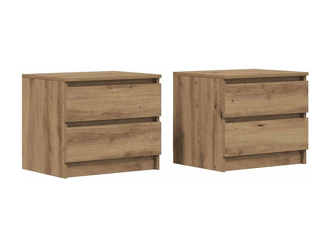 Tables chevet 2pcs chêne artisanal 50x40x43.5cm bois ingénierie