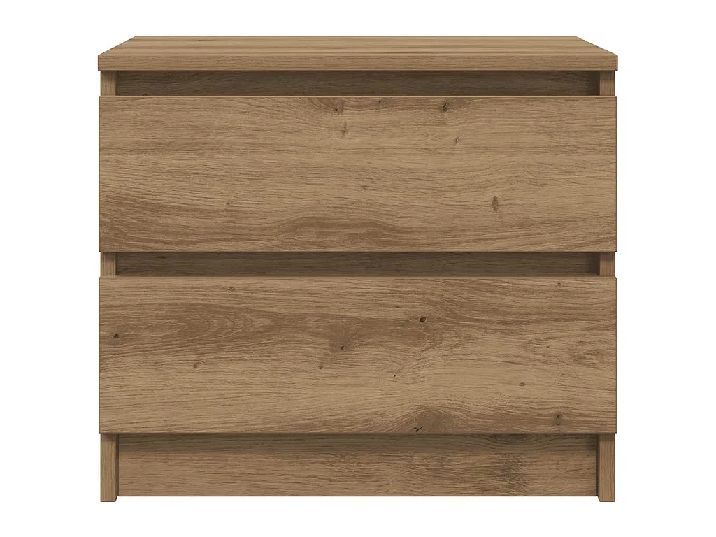 Tables de chevet 2 pièces chêne artisanal 50 x 40 x 43,5 cm panneau de bois