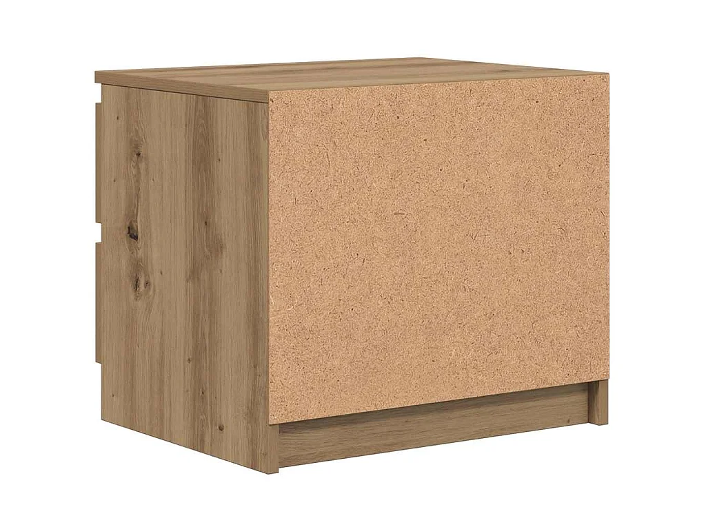 Tables de chevet 2 pièces chêne artisanal 50 x 40 x 43,5 cm panneau de bois