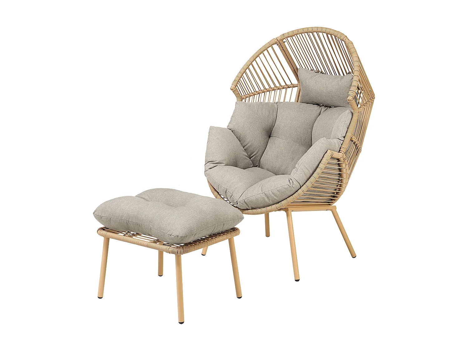 Nestara Standing Egg Chair and Stool