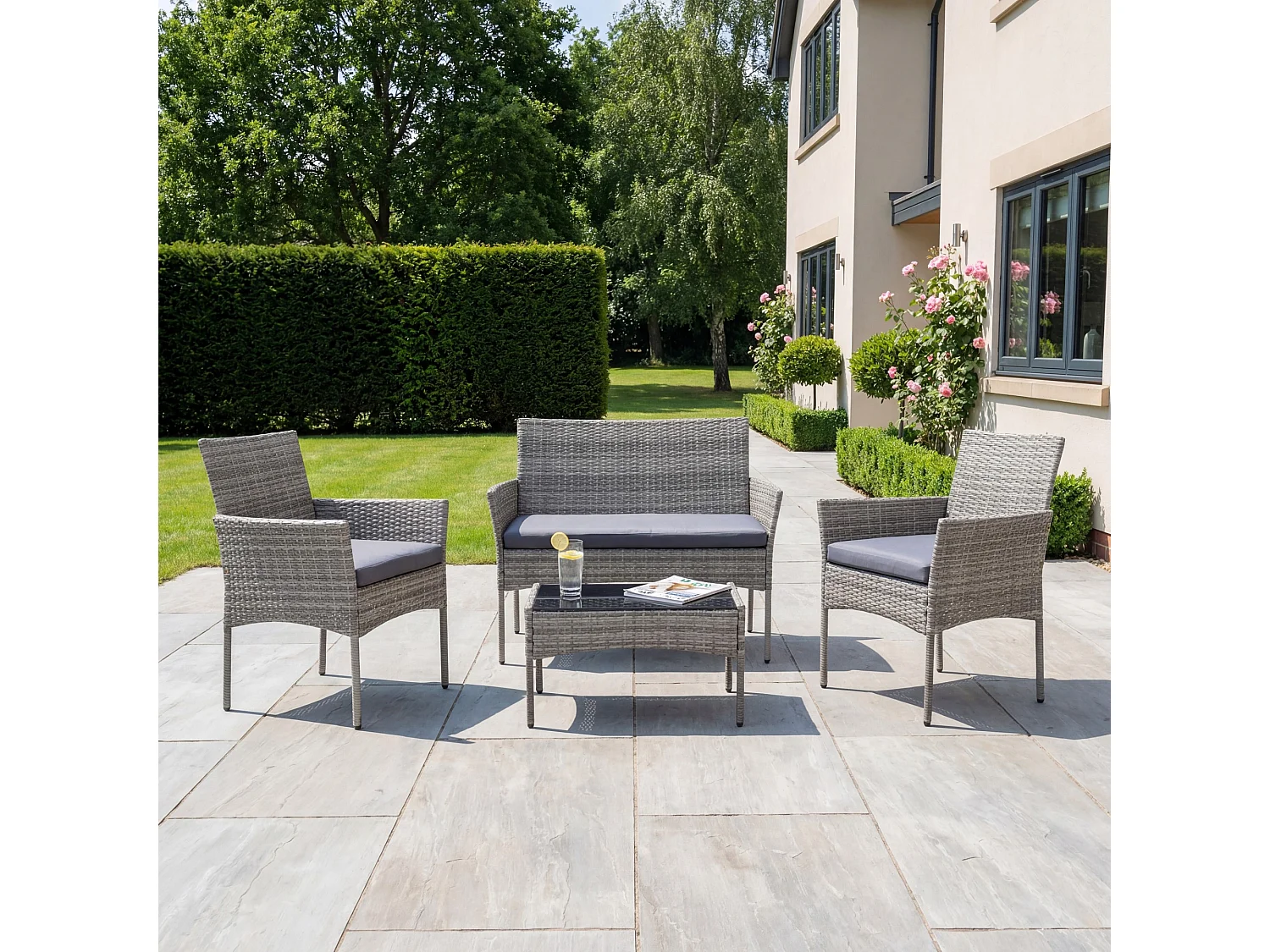 Corato 4-Seat Rattan Patio Set