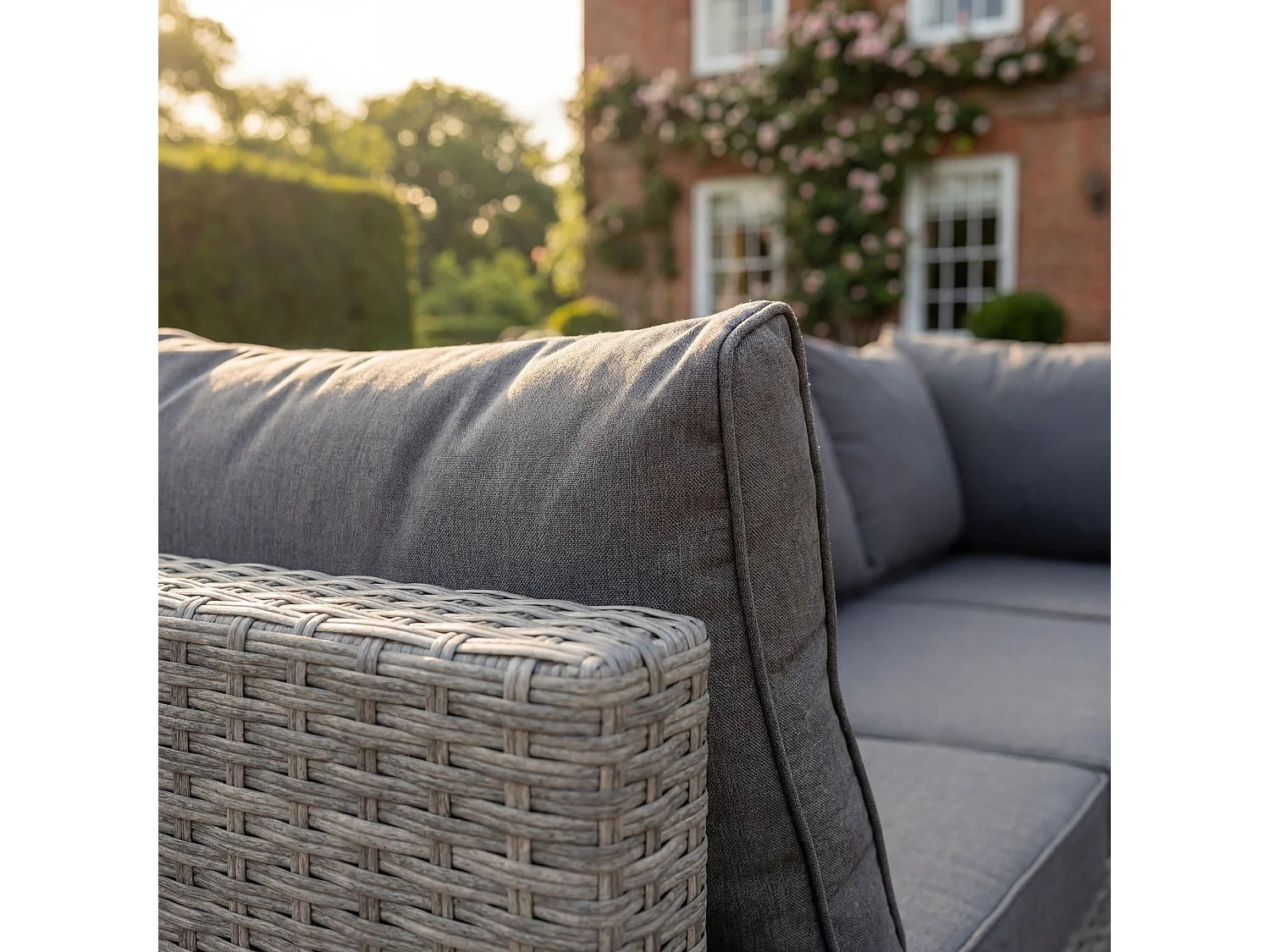 Oliena 10 Seat Modular Rattan Small U-Shape Garden Furniture