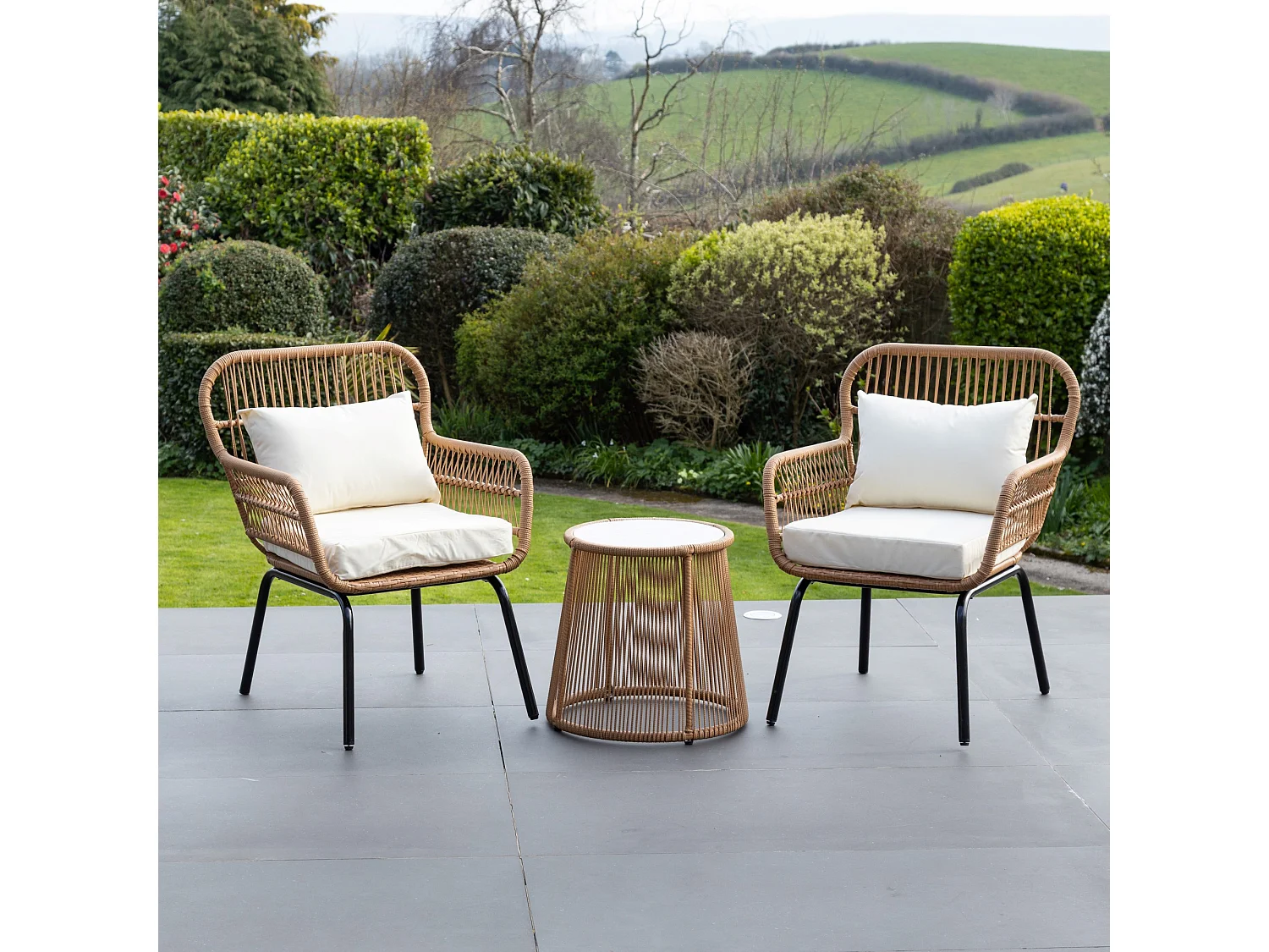 Carbini 3 Piece Patio Bistro Set