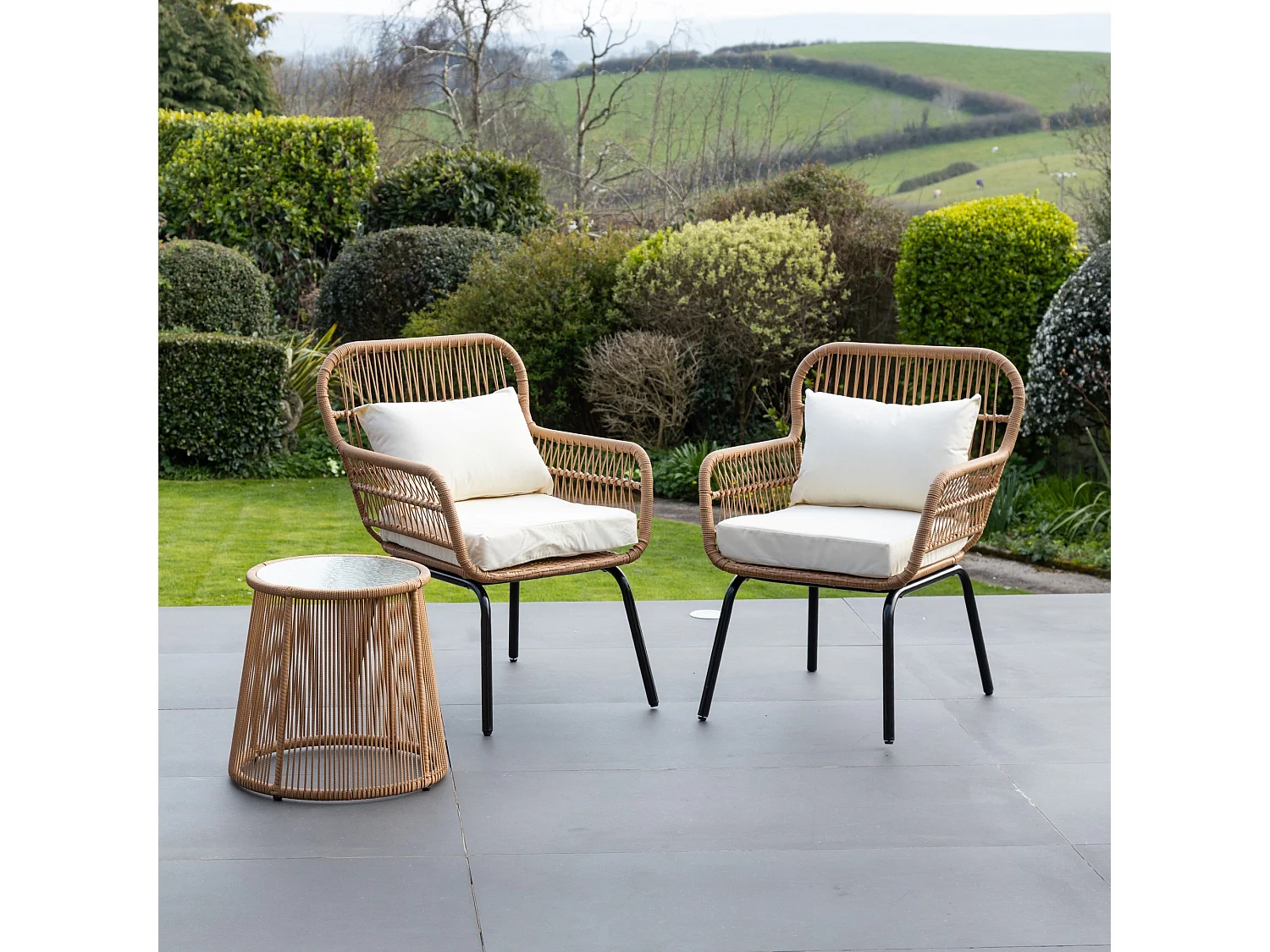 Carbini 3 Piece Patio Bistro Set