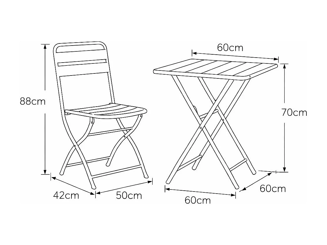 Colourways Vibrant Folding Patio or Balcony Set