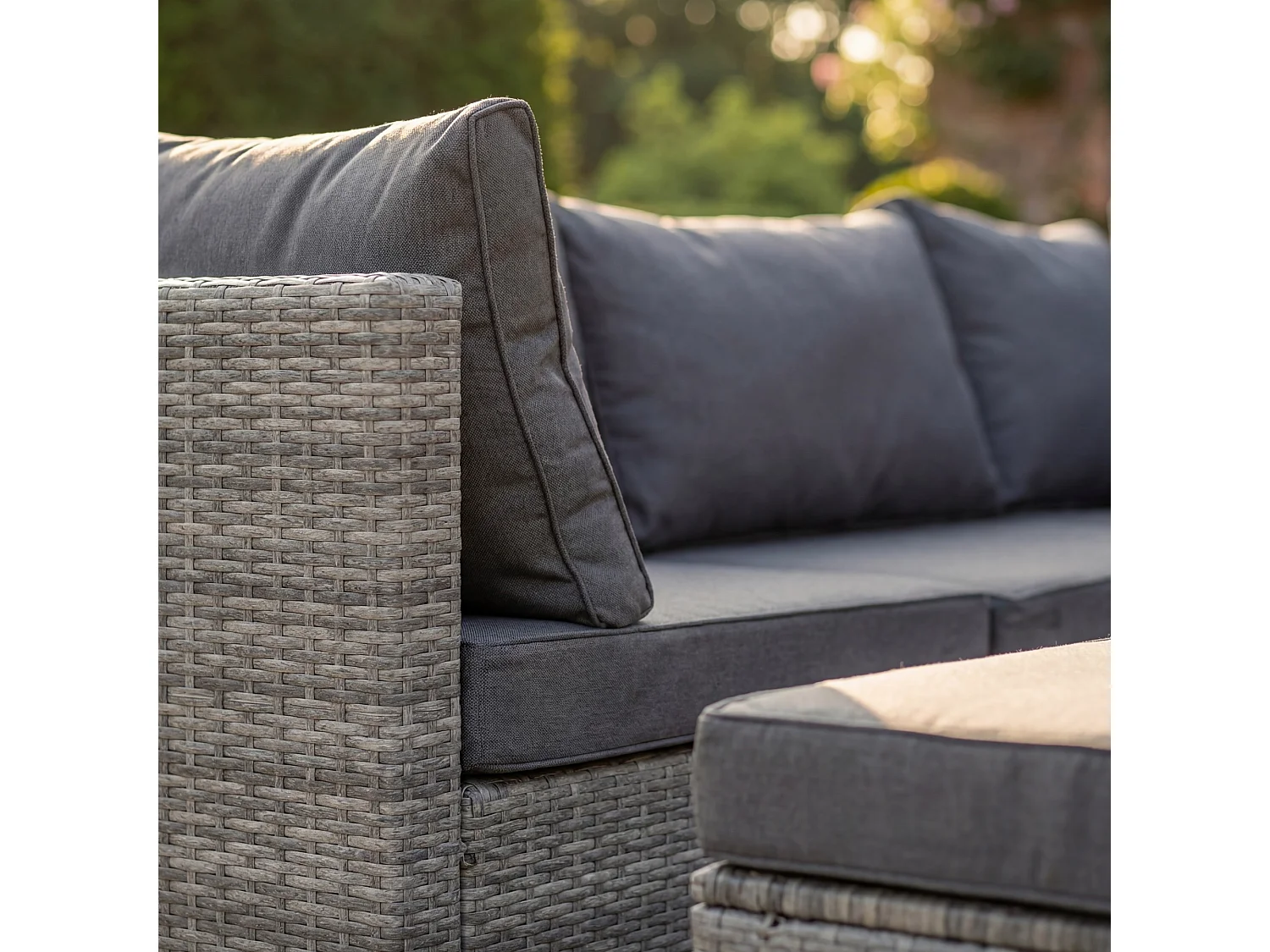 Oliena 8 Seat Modular Rattan Small U-Shape Garden Furniture