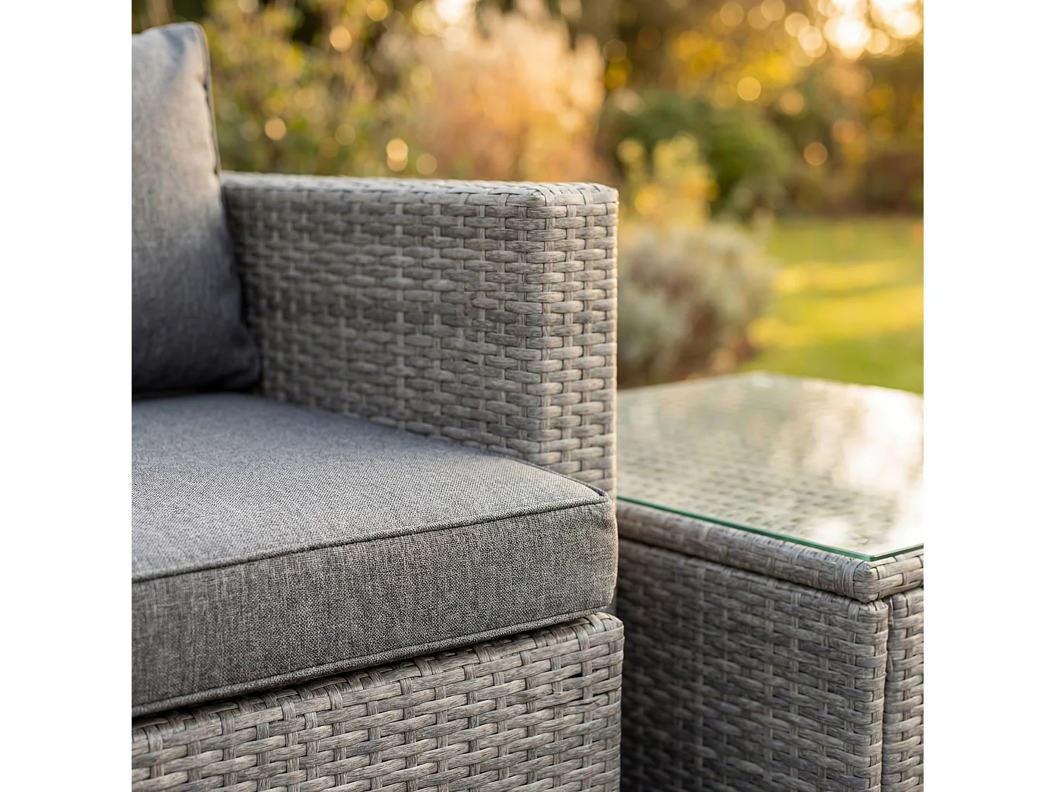 Oliena 7 Seat Modular Rattan L-Shaped Corner Garden Furniture