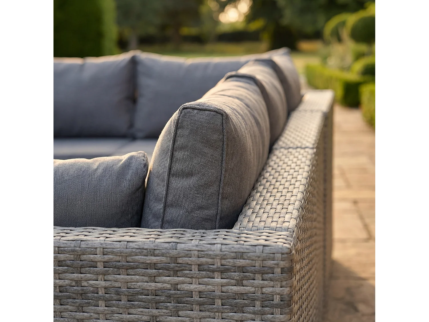 Oliena 7 Seat Modular Rattan L-Shaped Corner Garden Furniture