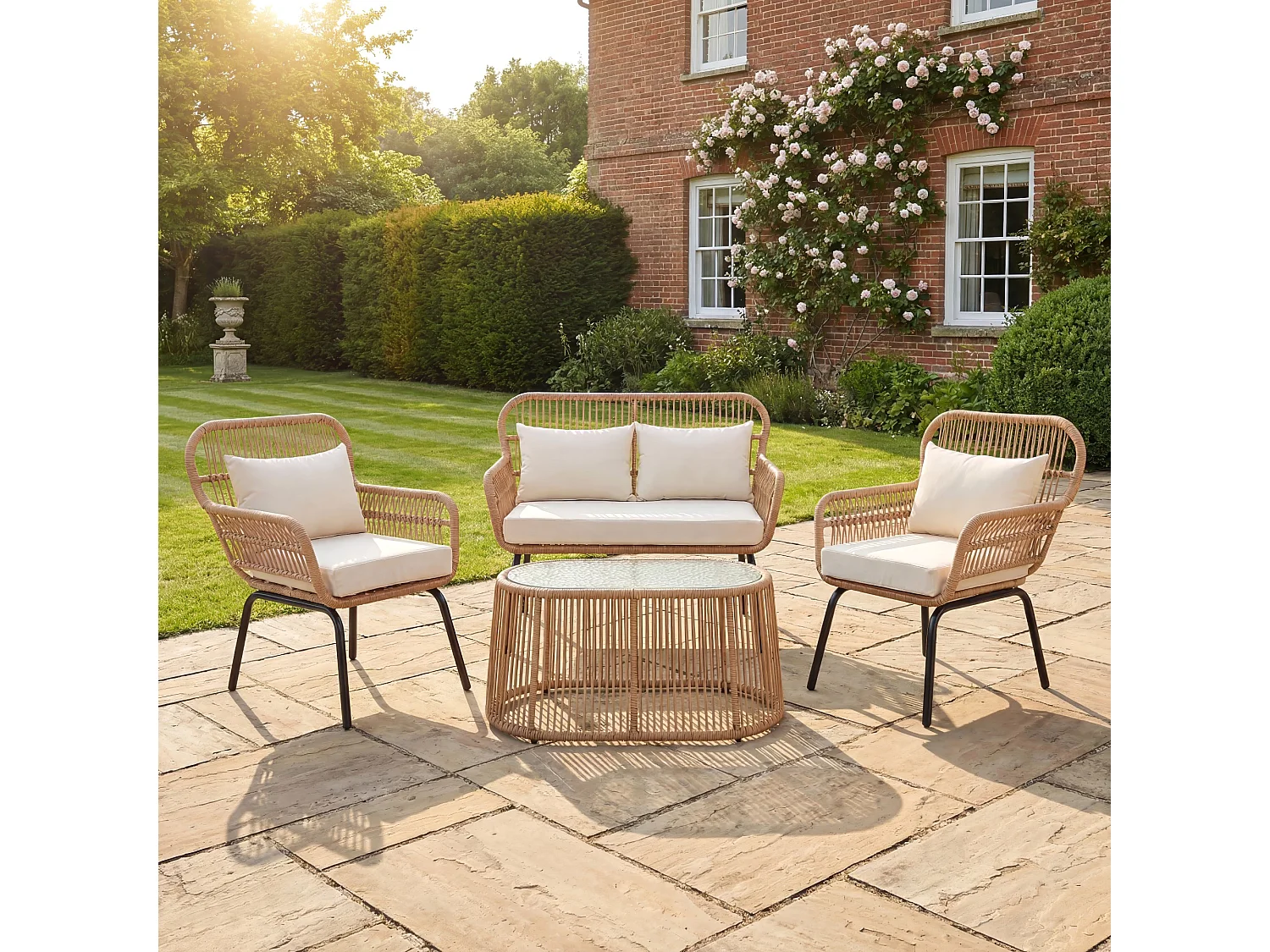 Carbini 4 Piece Patio Bistro Set