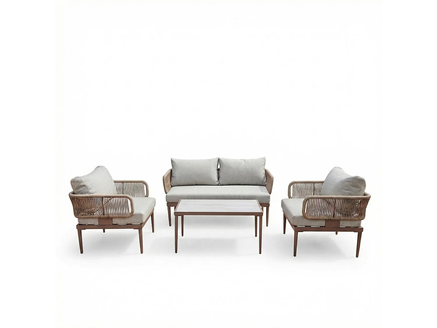 Soveria Outdoor Conversation Set - 2 Seat Sofa, 2 x Chairs + Table