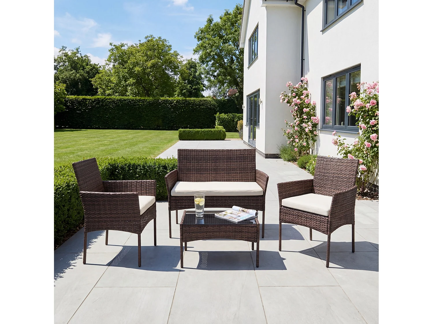 Corato 4-Seat Rattan Patio Set