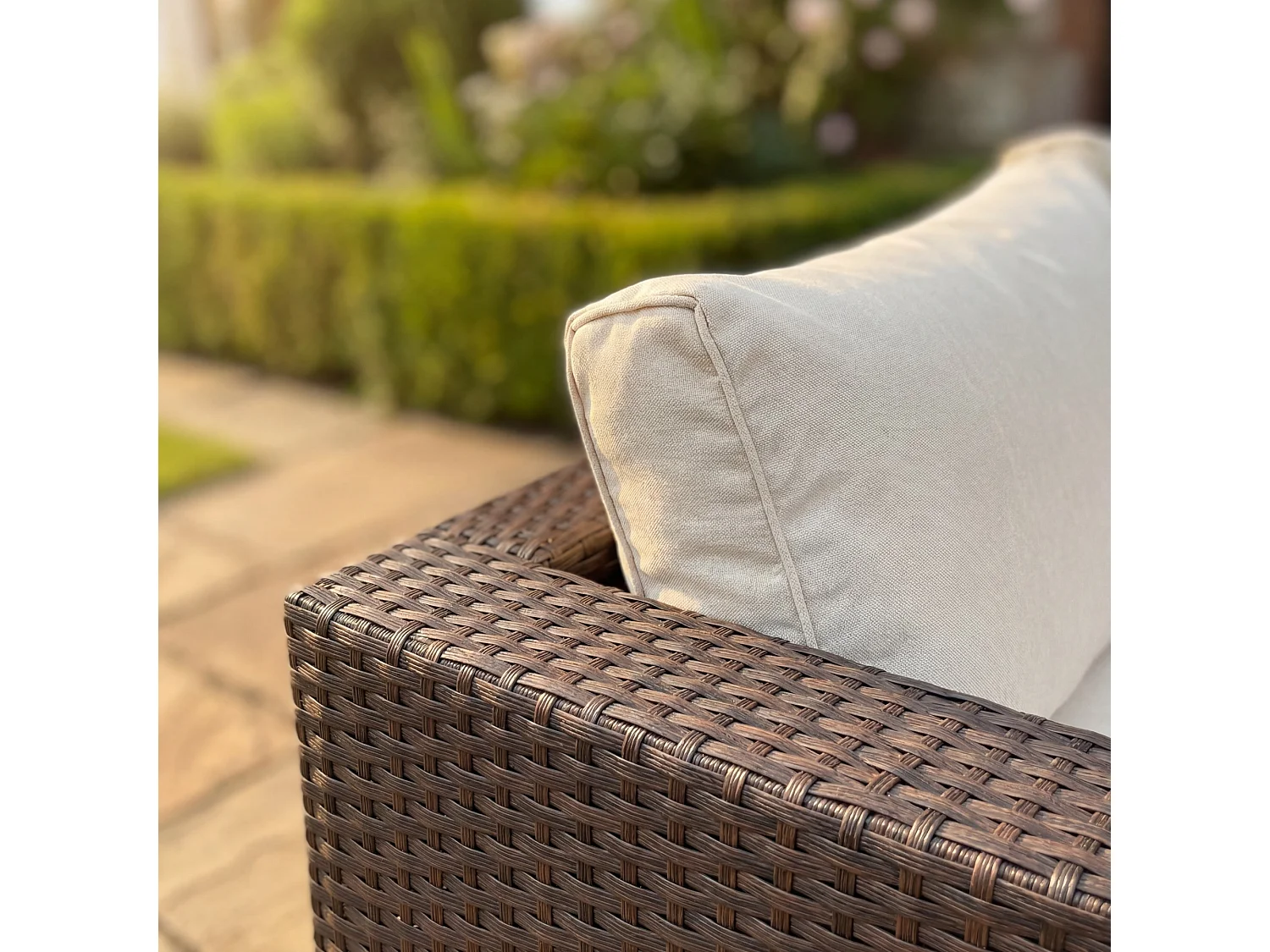 Oliena 5 Seat Modular Rattan L-Shaped Corner Garden Furniture