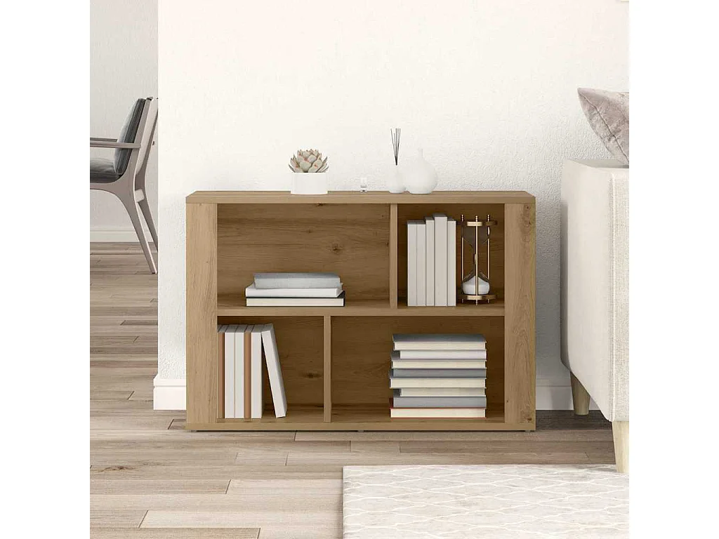 Vitrina de tablero de madera roble artisan 80 × 30 × 53 cm