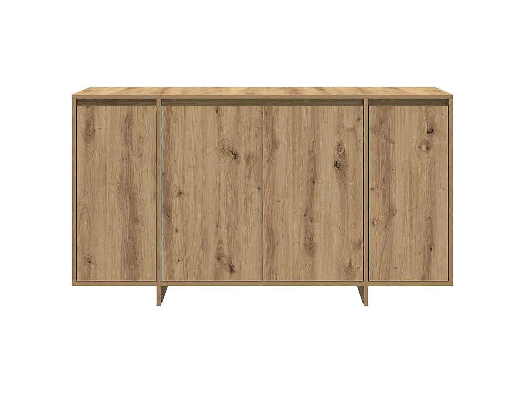 Aparador de tablero de madera de ingeniería roble artisan, 135 × 41 × 75 cm
