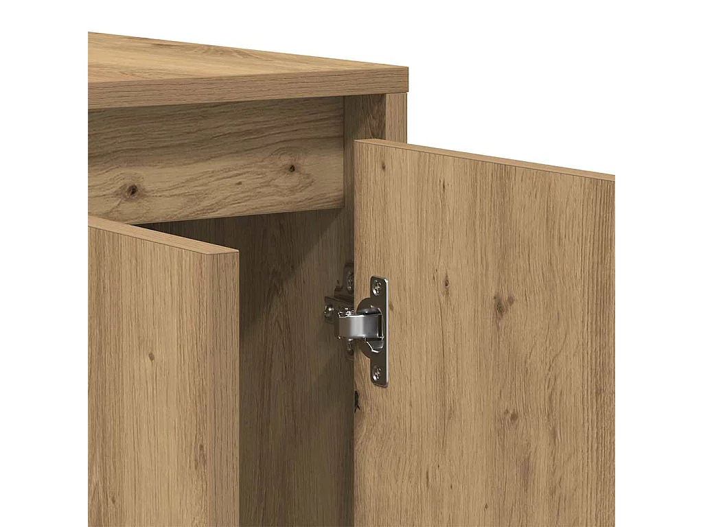 Aparador de tablero de madera de ingeniería roble artisan, 135 × 41 × 75 cm