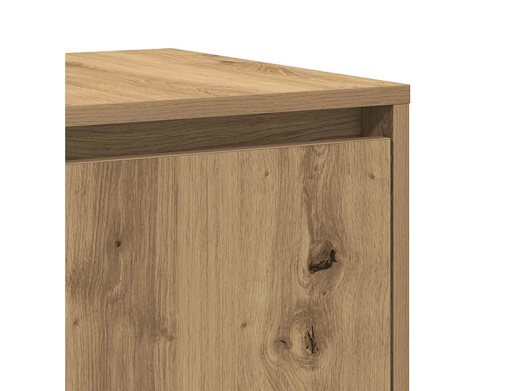 Aparador de tablero de madera de ingeniería roble artisan, 135 × 41 × 75 cm