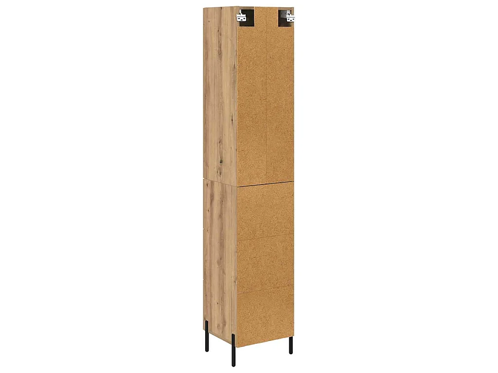 Alacena de madera de ingeniería, roble artisan, para baño, 34,5 × 34 × 180 cm