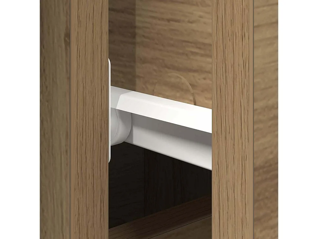 Buffet chêne artisanal 101,5 x 35 x 70 cm en panneau de bois