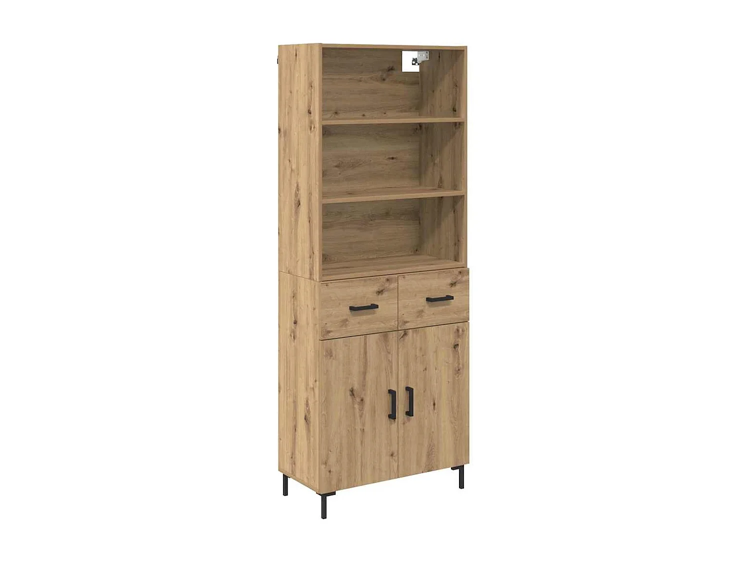 Haut Armoire avec tiroir Chêne artisanal 69,5 x 34 x 180 cm