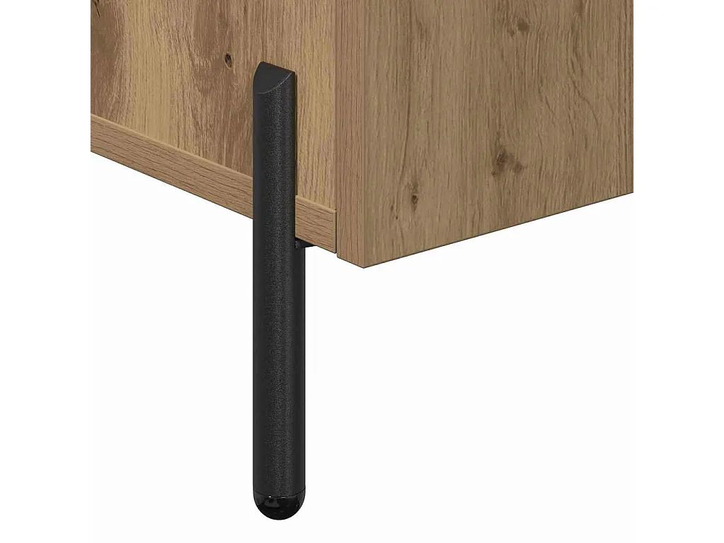 Aparador de tablero de madera roble artisan, 90 × 34 × 80 cm