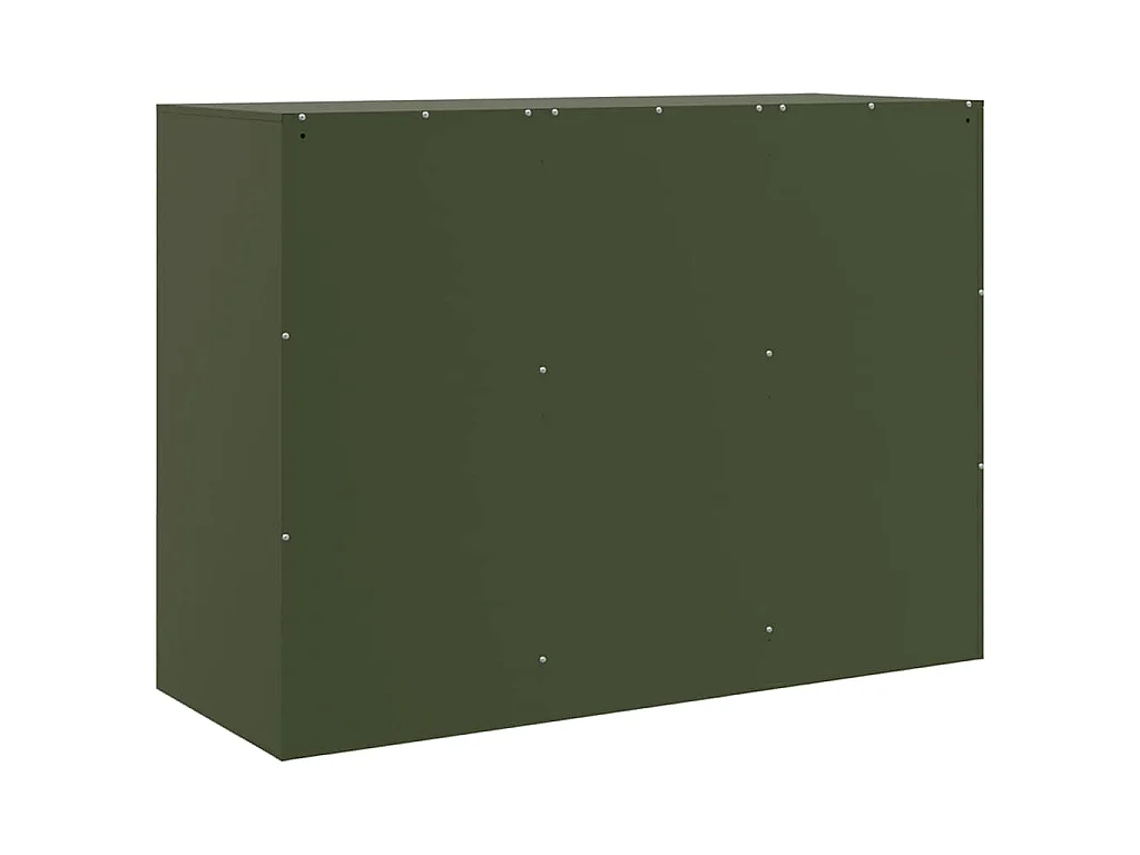 Buffet vert olive 99 x 39 x 73 cm acier