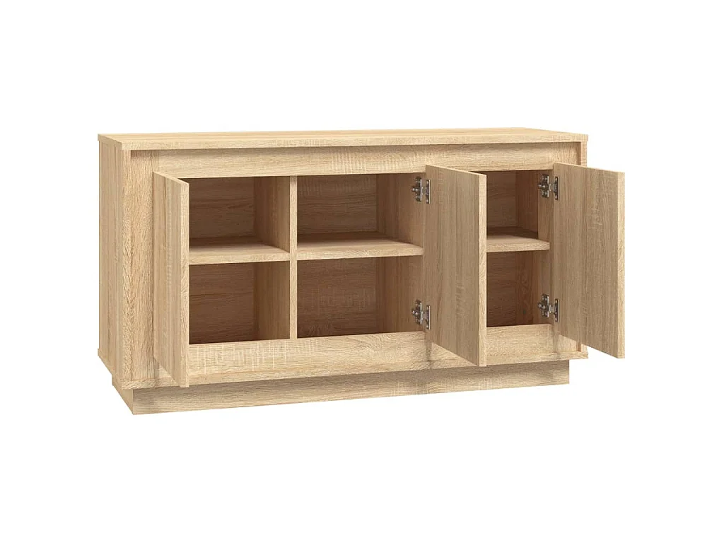 Aparador de madera contrachapada roble, para baño, 102 × 35 × 55 cm