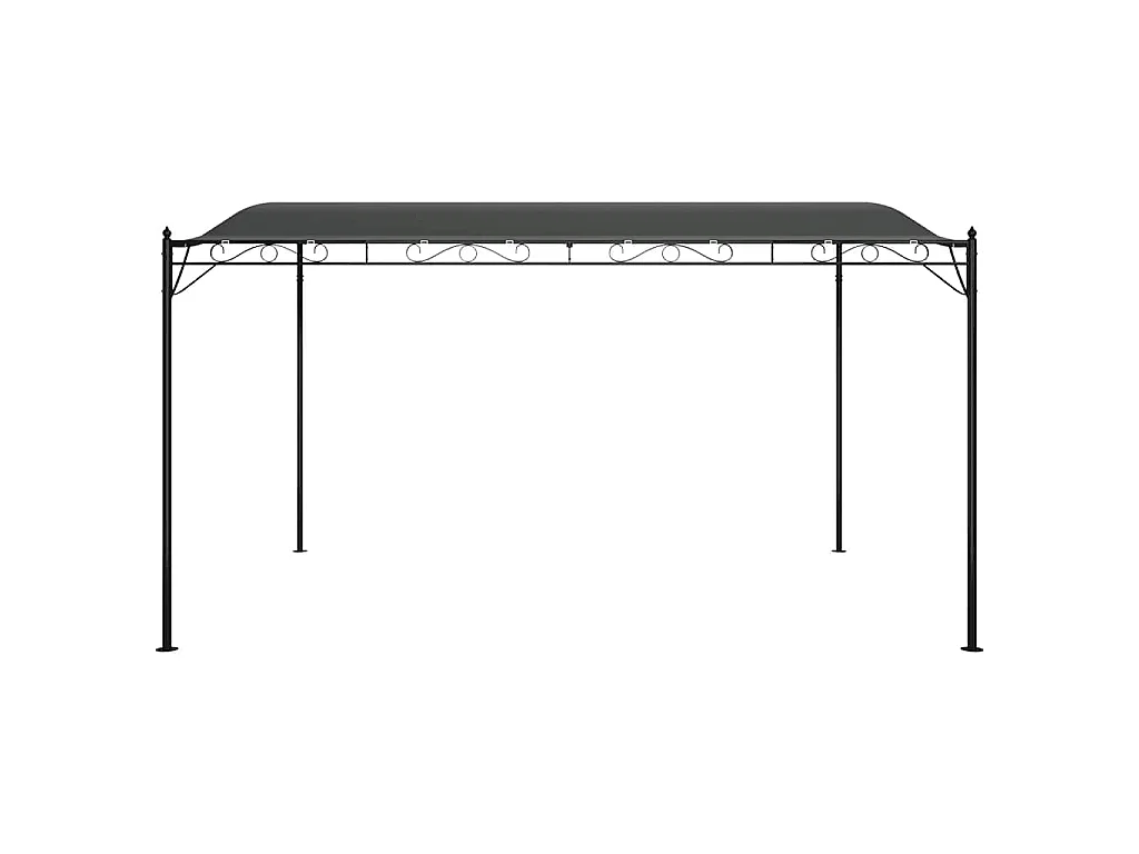 Stříška antracitová 4 x 3 m 180 g/m² textil a ocel