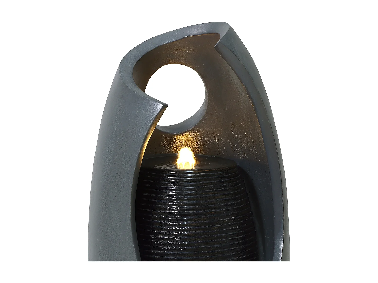 Fontaine de Jardin Cascade Électrique « Radiant Falls » Extérieure LED Pompe