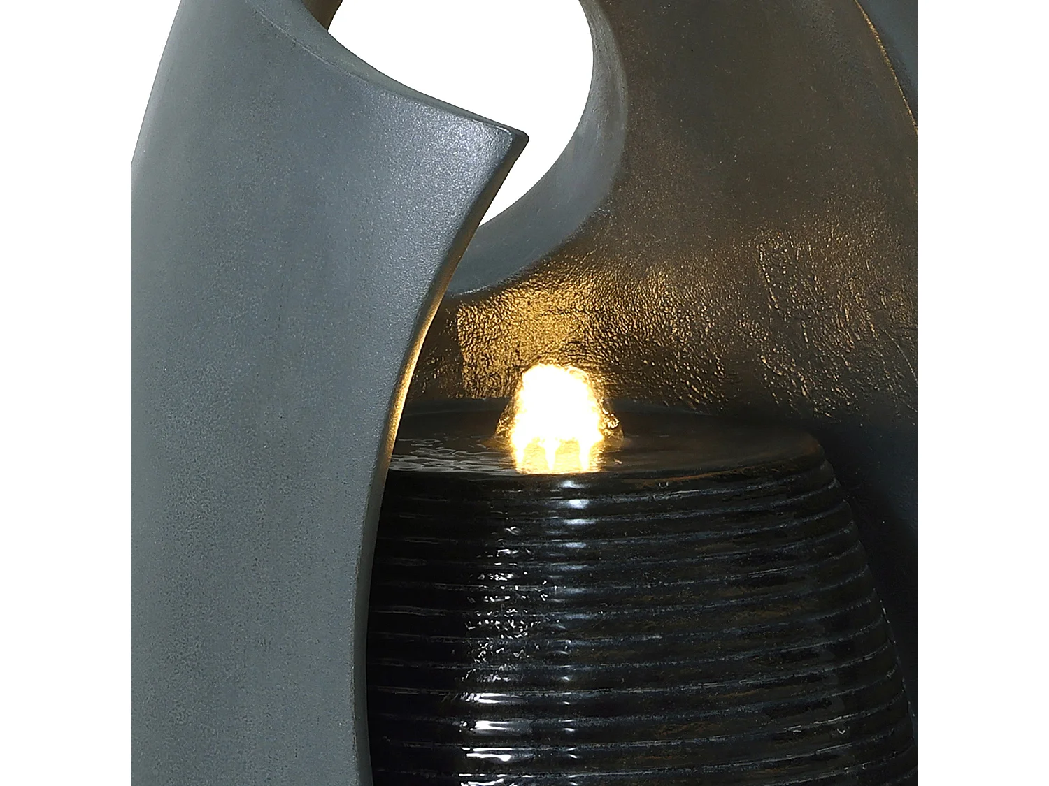 Fontaine de Jardin Cascade Électrique « Radiant Falls » Extérieure LED Pompe