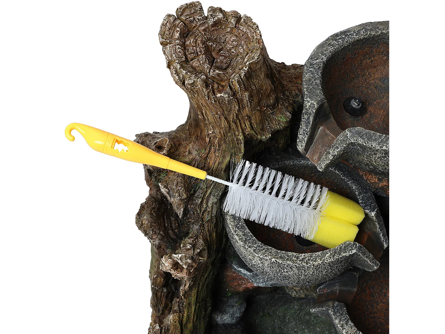 Fontaine de Jardin Cascade Électrique « Rustic Brook » Extérieure LED Pompe