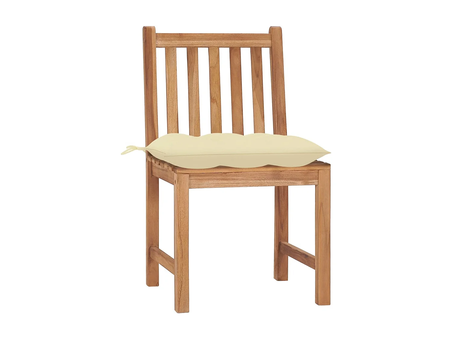 Chaises de  lot de 2 avec coussins Bois de teck massif