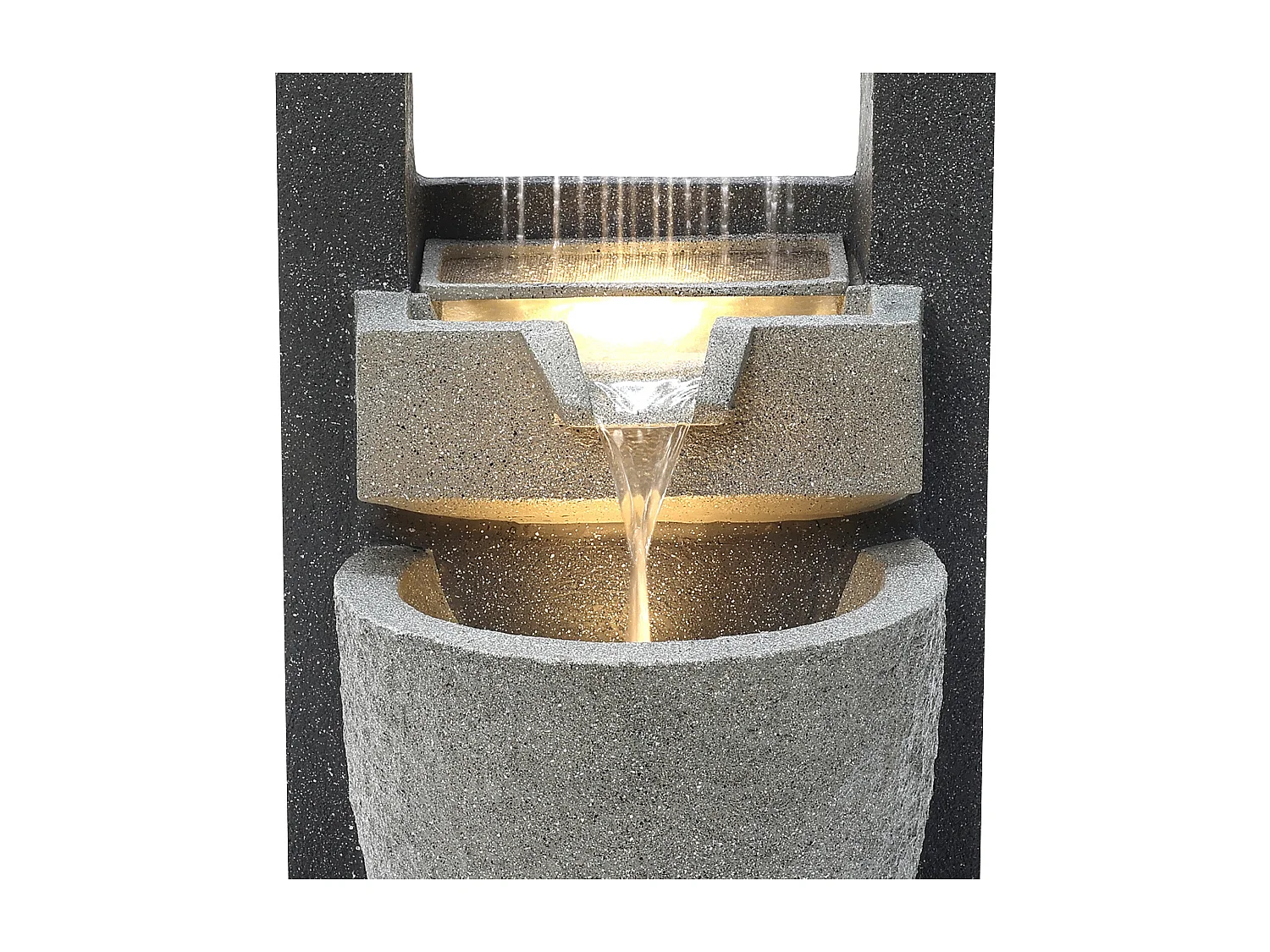 Fontaine de Jardin Cascade Électrique « Cascade Springs » Extérieure LED Pompe