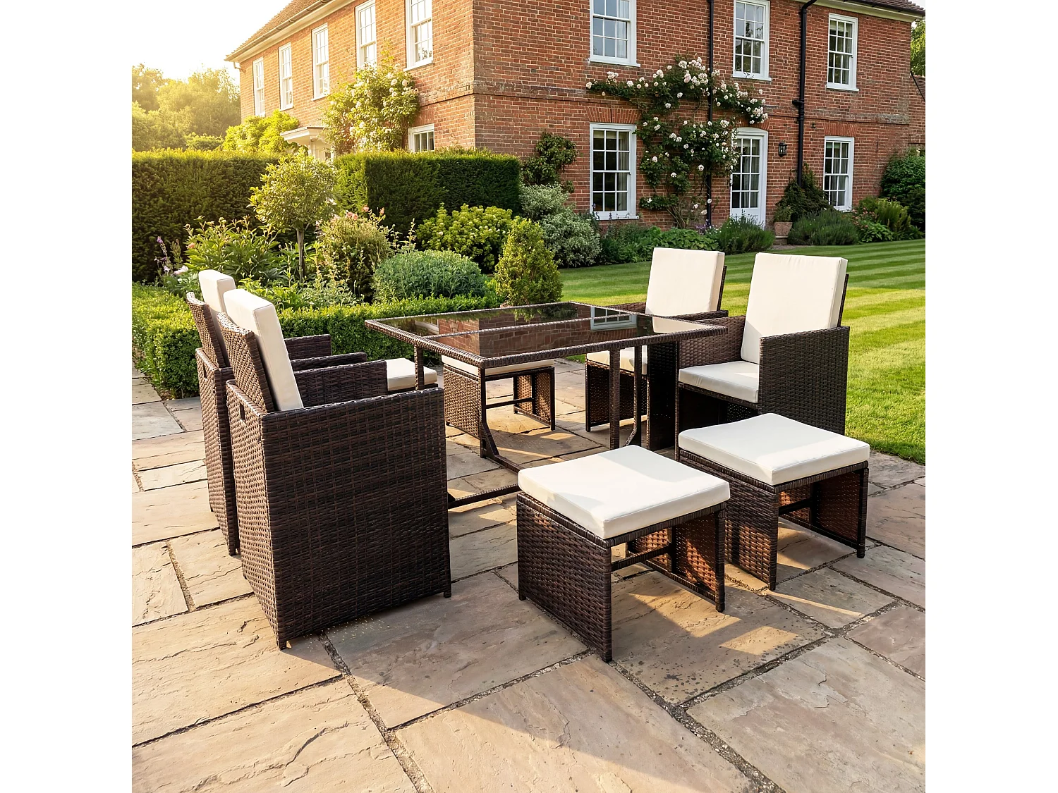 Giulia 9 Piece Rattan Cube Outdoor Set
