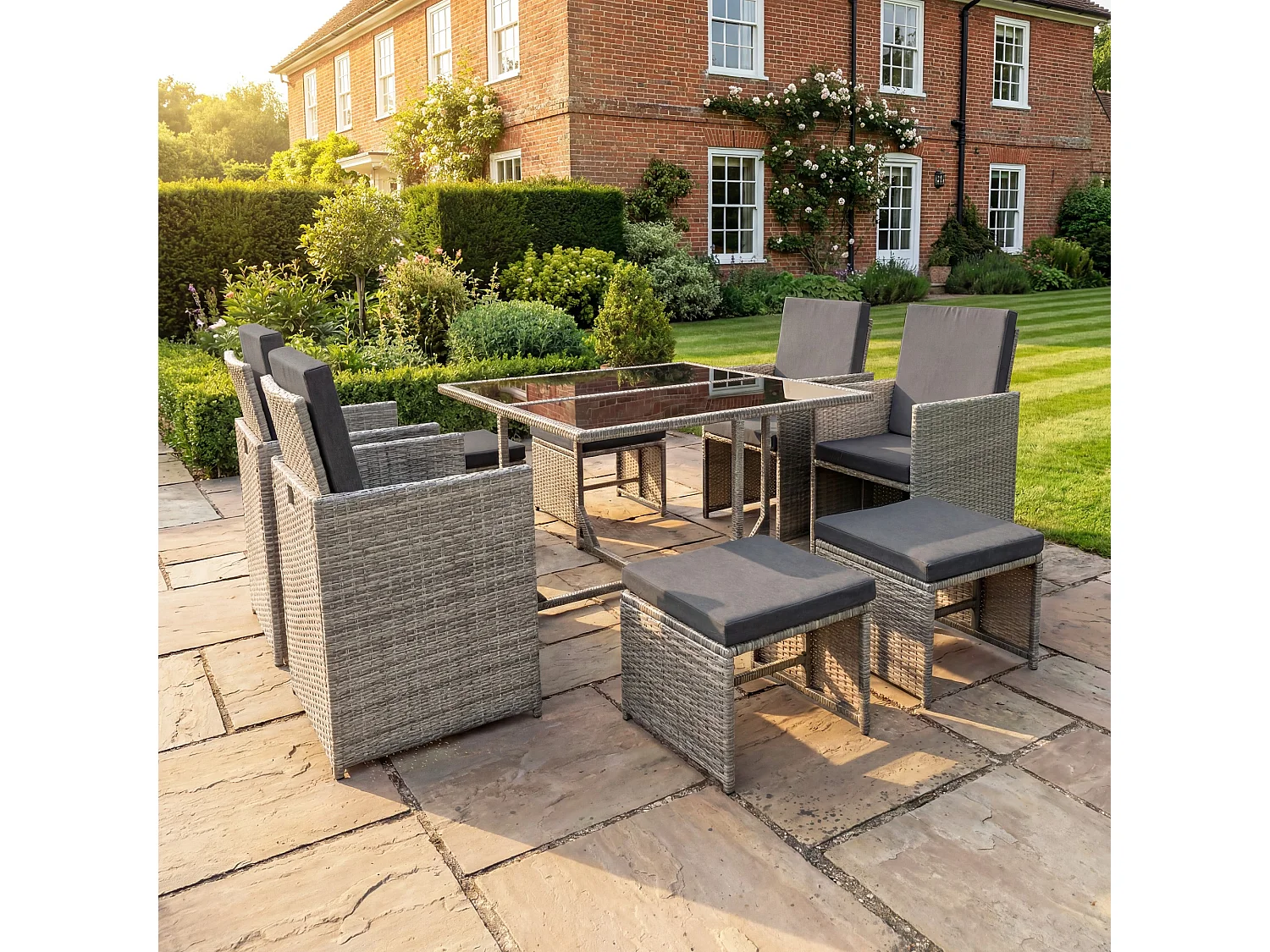 Giulia 9 Piece Rattan Cube Outdoor Set