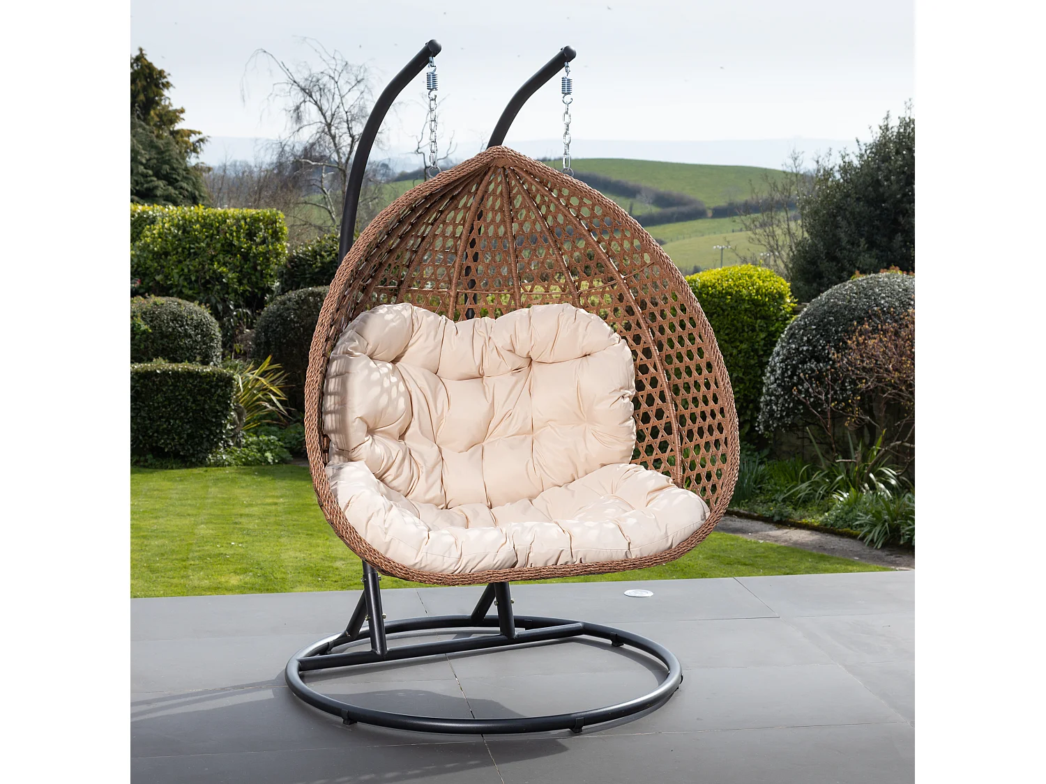 Henley Double Swing Egg Pod Chair