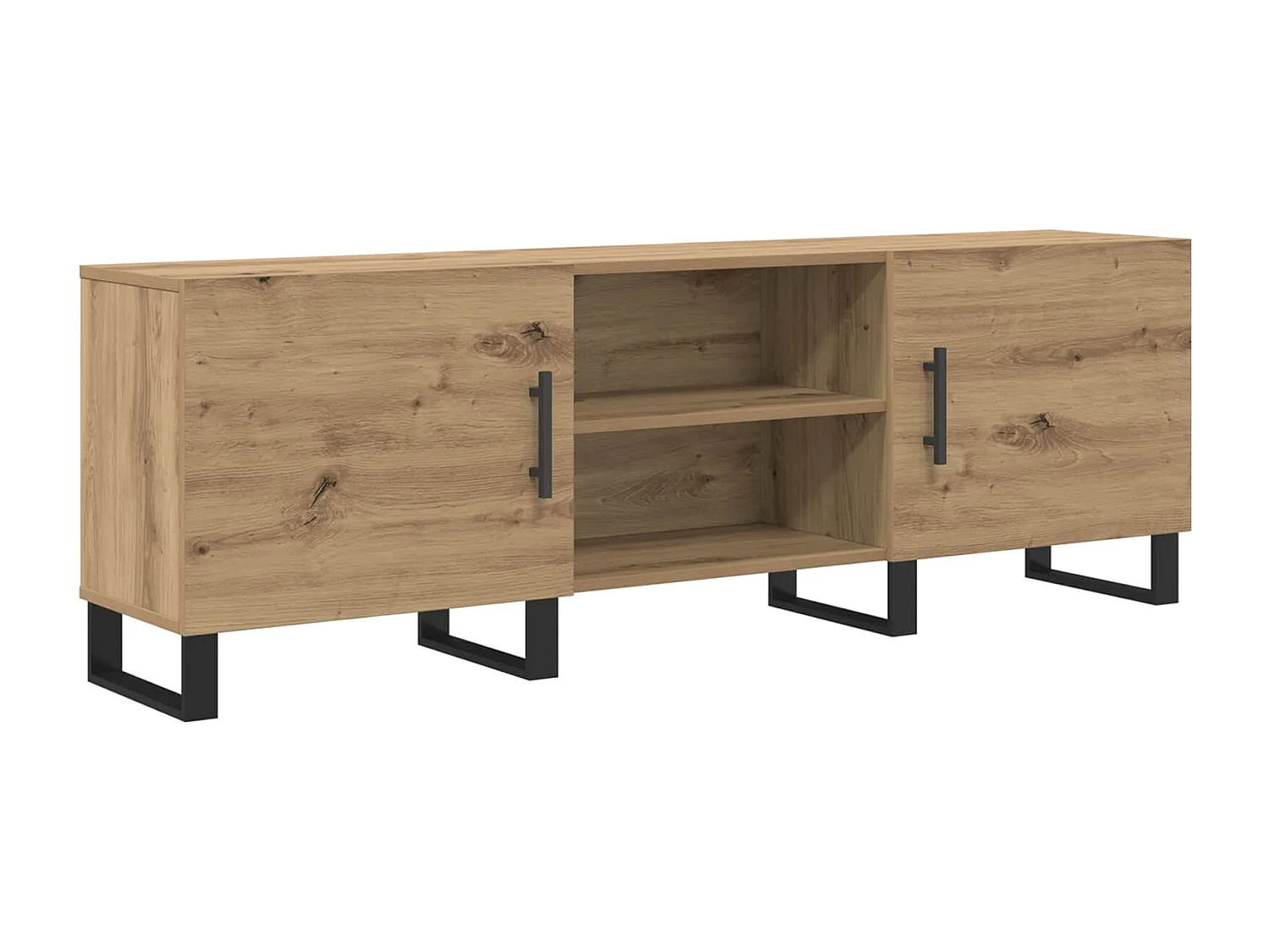 Meuble TV Chêne artisanal 150 x 30 x 50 cm Bois d'ingénierie