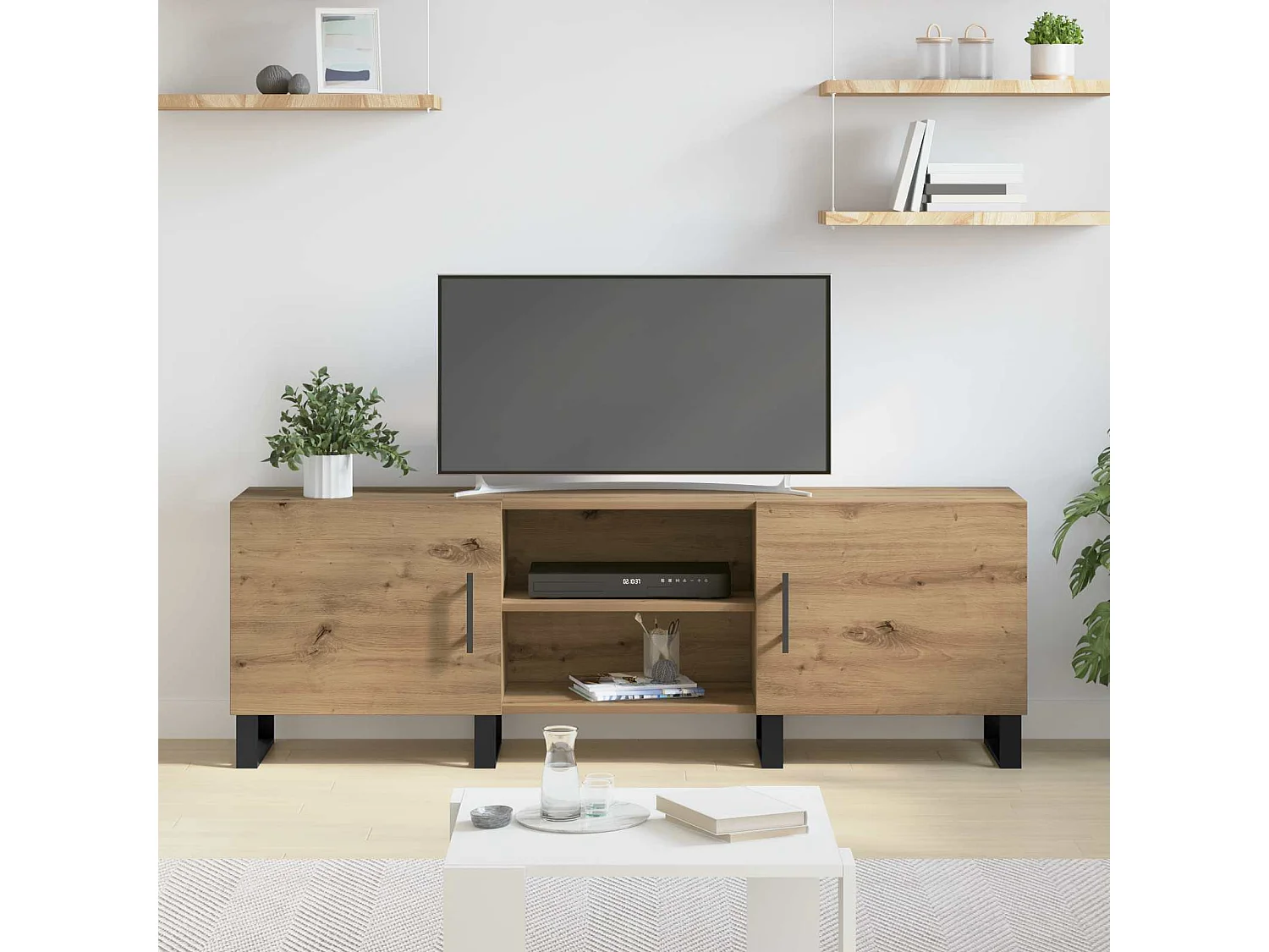 Mueble para TV con roble artisan, 150 × 30 × 50 cm