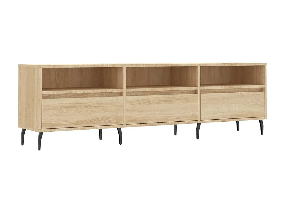 Meuble TV chêne  150x30x44,5 cm bois d'ingénierie