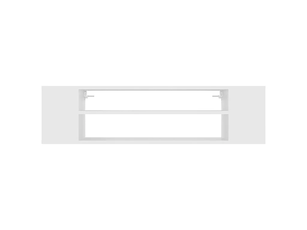 Meuble TV suspendu blanc 100 x 30 x 26,5 cm panneau de bois