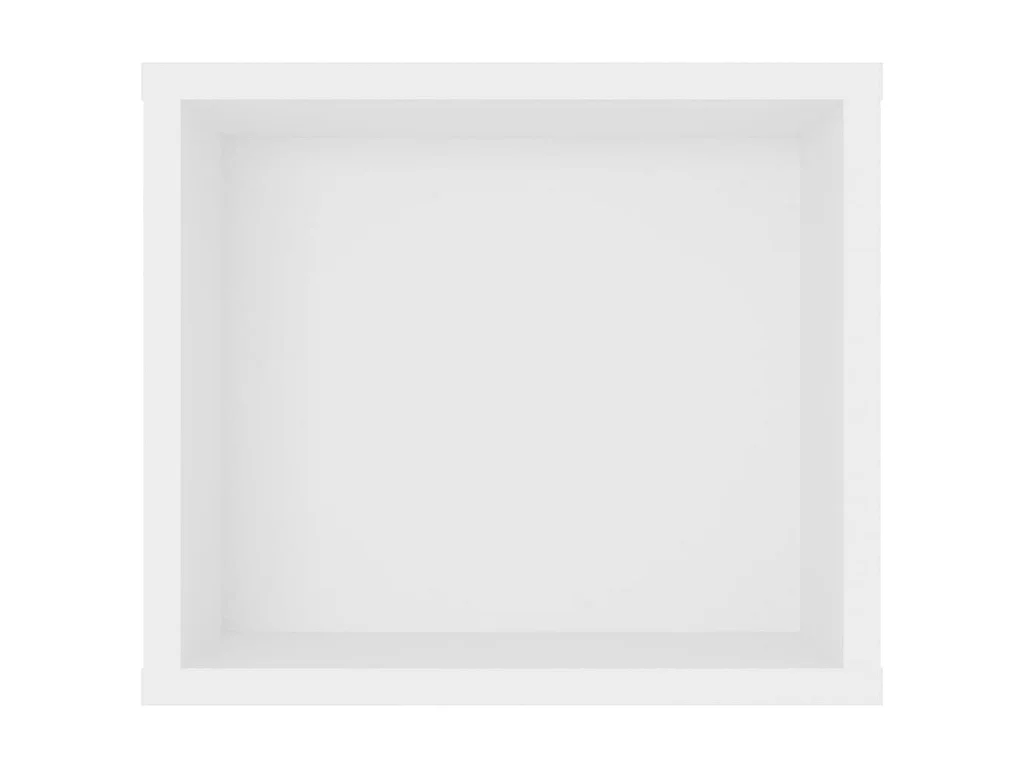 Meuble TV suspendu blanc 100 x 30 x 26,5 cm panneau de bois