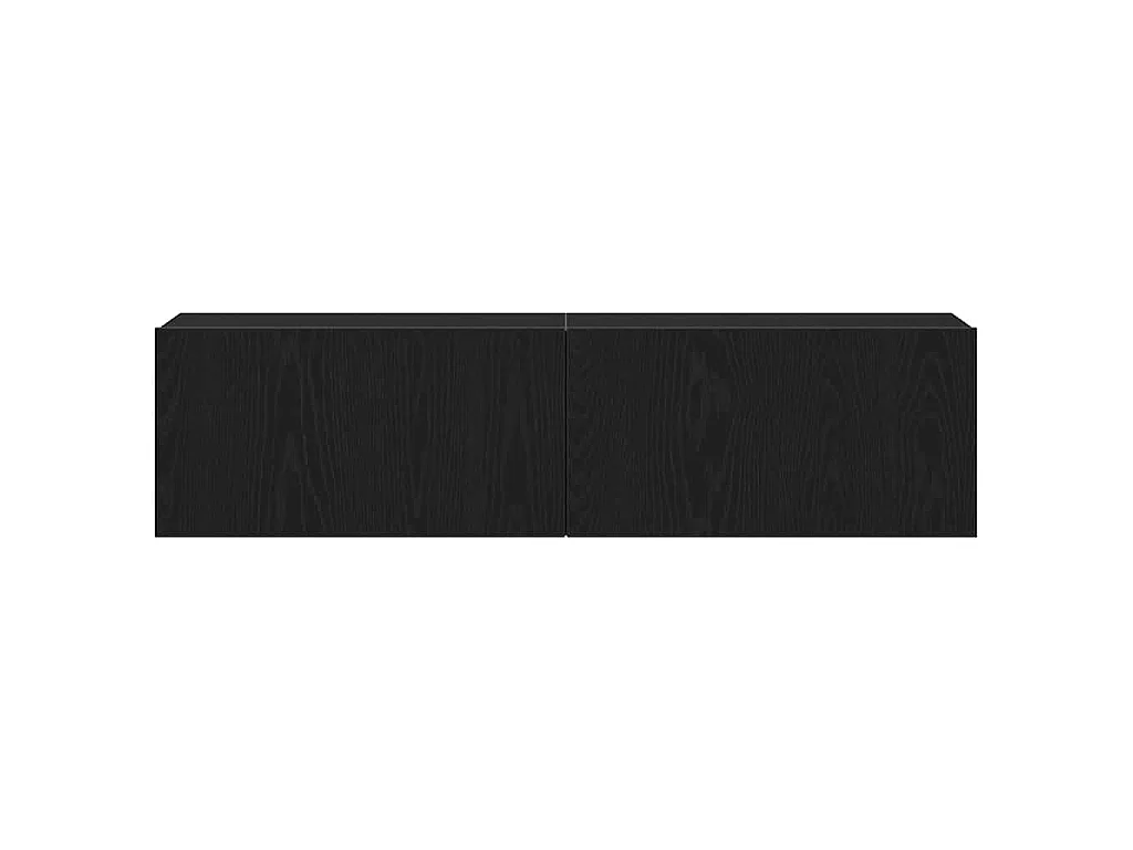 Mueble para TV de madera de roble negro 120 × 30 × 30,5 cm