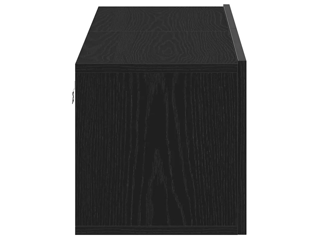 Mueble para TV de madera de roble negro 120 × 30 × 30,5 cm