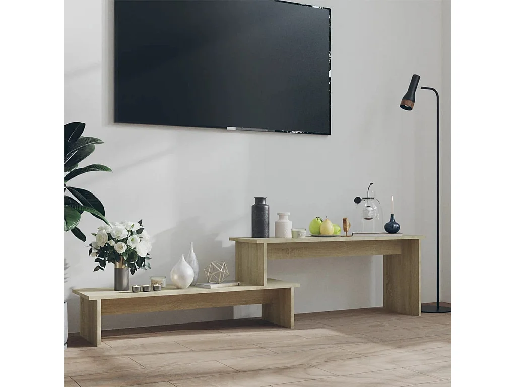 Meuble TV Chêne  180x30x43 cm Aggloméré