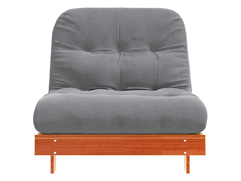 Canapé-lit futon avec matelas 80 x 206 x 11 cm bois de pin massif