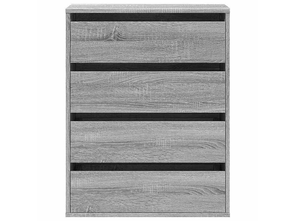 Cajonera de esquina de madera de ingeniería gris para oficina, 60 × 41 × 76 cm