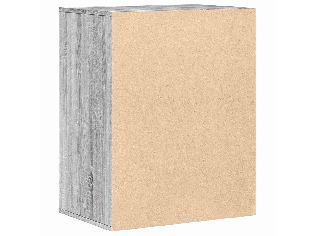 Cajonera de esquina de madera de ingeniería gris para oficina, 60 × 41 × 76 cm