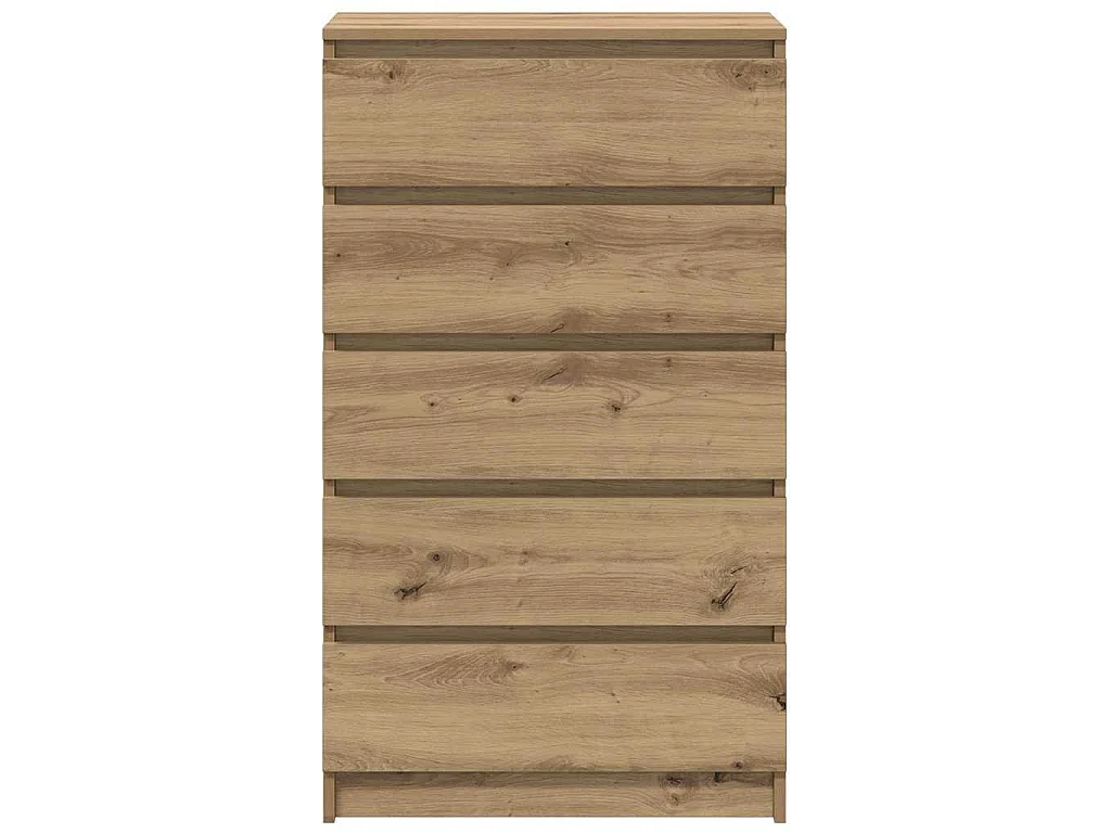 Cómoda de tablero de madera roble artisan, 60 × 36 × 103 cm