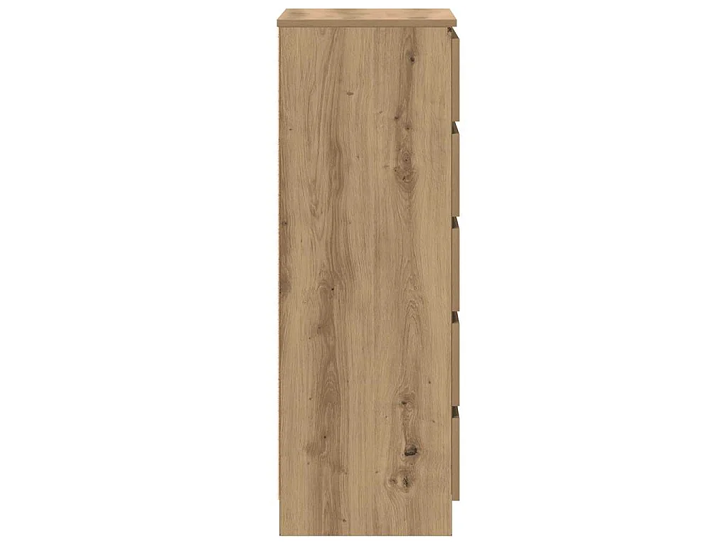 Cómoda de tablero de madera roble artisan, 60 × 36 × 103 cm