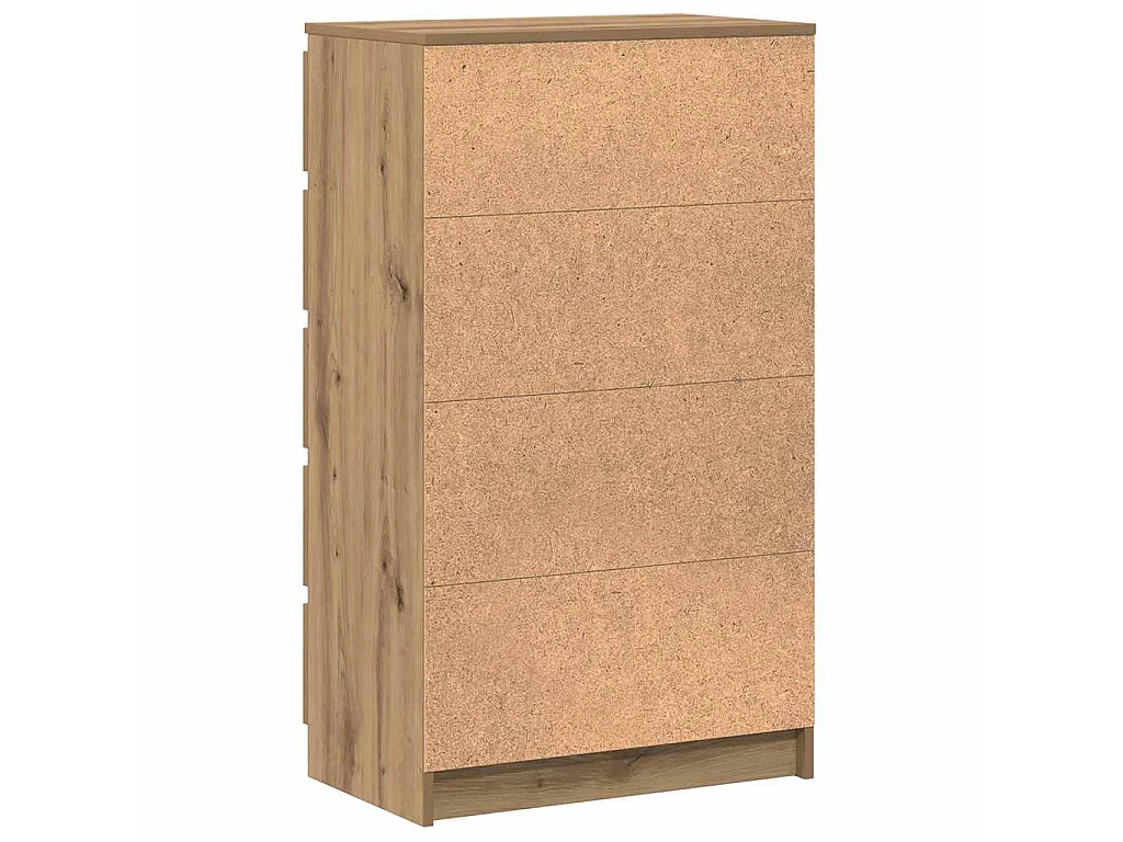 Cómoda de tablero de madera roble artisan, 60 × 36 × 103 cm