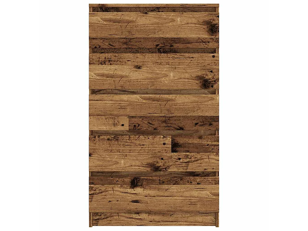 Cajonera de tablero de madera envejecida, 60 × 36 × 103 cm
